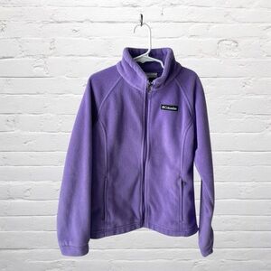 Columbia // Benton Springs Grape Gum Purple Fleece Girls Zip Up Jacket